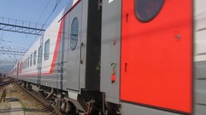 Отправление 2ЭС4К-065 с поездом№088С Адлер-Нижний Новгород со станции Адлер 28.08.2017
