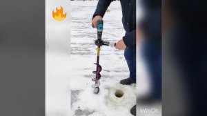 Ледобур Волжанка 130мм, NERO sport + редуктор + шуруповерт, китаец.