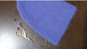 Зимняя шапка круговыми спицами