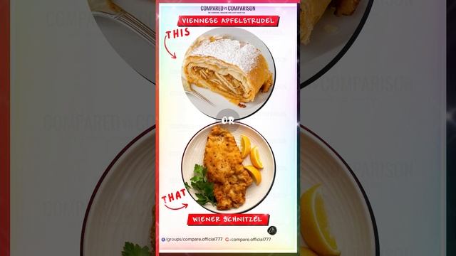 Viennese Apfelstrudel VS Wiener Schnitzel #food #foodie #factshorts #shortvideo