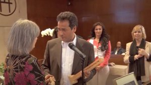 Круг друзей Бруно Грёнинга получает Стержень Мира в Церковном центре ООН, Нью-Йорк