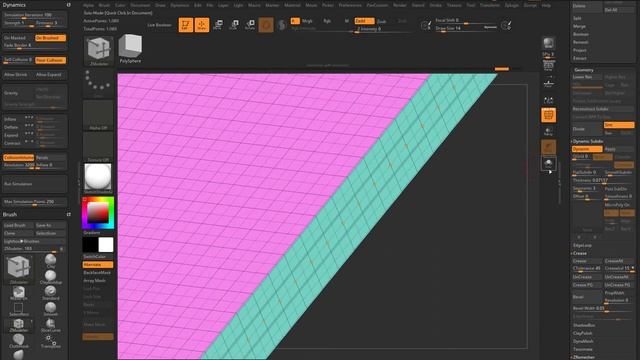 038 ZBrush 2021 Dynamic Thickness Post SubDiv and Segments