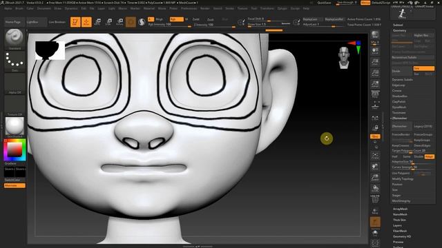 Немного об автоматической ретопологии в Zbrush