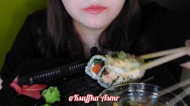 Sushi Asmr Eating / Mukbang / Eating Sounds / Ksuffka ASMR / 이팅 / 이팅asmr / 회asmr