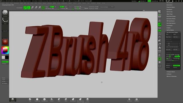 3D Text in ZBrush 4R8 (720p)