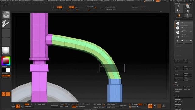 Zbrush -polygonal Modeling Of A Scooter.Brush ZMODELER.полигональное моделирование самоката в Zbrush