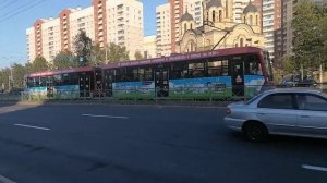 Санкт-Петербург трамваи на улицах Санкт Петербурга снято июнь 2023г