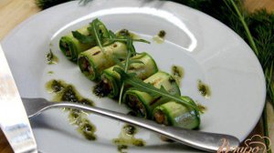 Цуккини фаршированные семгой и сливочным сыром