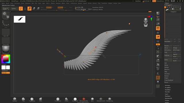 ZBrush Array Mesh Wing