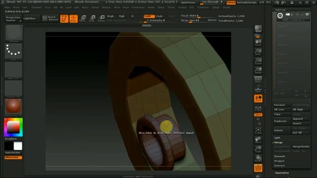 Zbrush 4R7 как работать с ZModeler (720p)