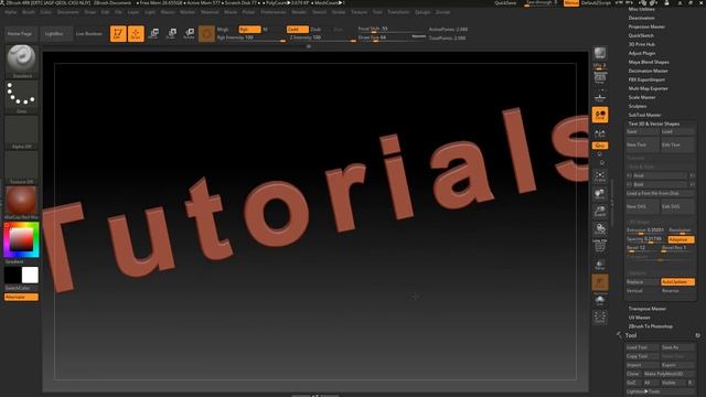 ZBRUSH 4R8  -  TEXT 3D & VECTOR SHAPES (720p)