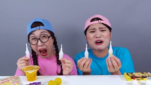 Желтый десертный шоколадный медовый желе Мукбанг ДОНА DONA смотреть онлайн