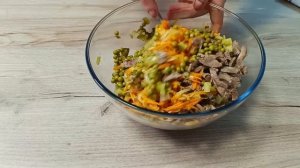 Салат из Куриной Печени и Овощей