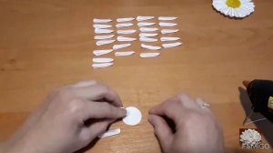 Ромашки из атласных лент Ободок для волос МК Канзаши