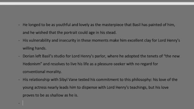The Picture of Dorian Gray - Character Analysis (Dorian Gray) смотреть онлайн