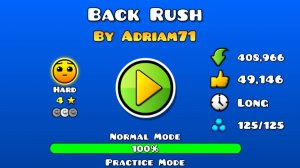 Back rush / geometry dash 2.207 ( not of mulpan)