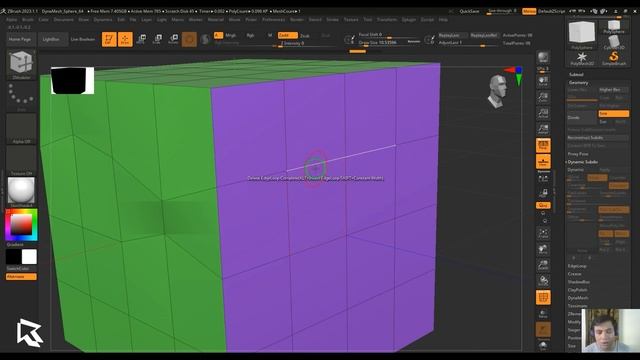 CREASE - Polygon Action - ZModeler - ZBrush