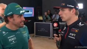 Max Verstappen interview with great Alonso 2023 #verstappen #fernandoalonso #formula1 #f1 #abudhabi