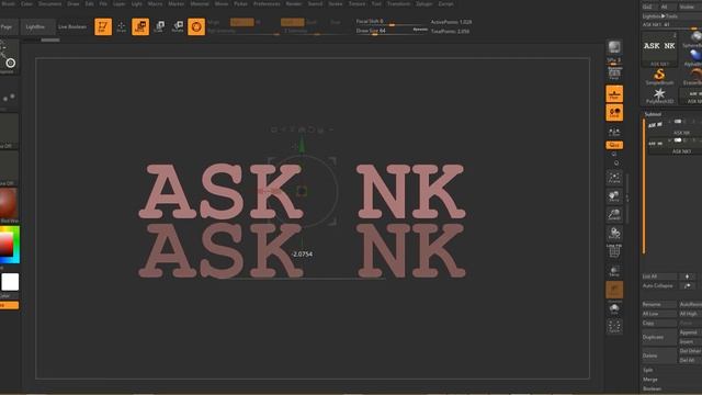 Zbrush 4R8 - Text 3D (720p)