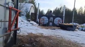 Печи газуют и выходит пиролизный газ при производстве древесного угля. #древесныйуголь #bbq #урман