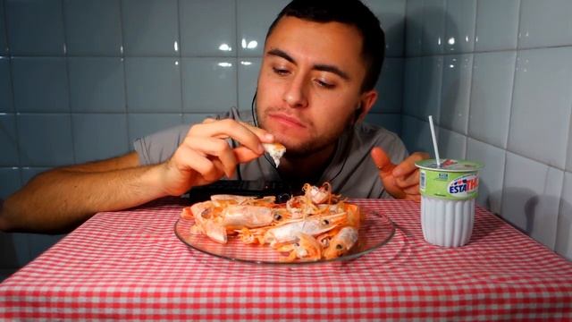 ASMR Eating. Big Shrimp. Sound 3D. Sea FOOD. Niam ASMR