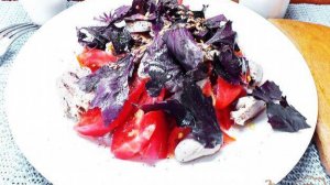 Салат с отварными куриными сердцами