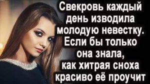Свекровь каждый день изводила молодую невестку. Если б только она знала, как вскоре сноха её проучит