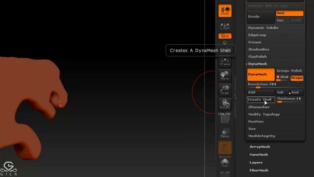 Creat shell with Zbrush