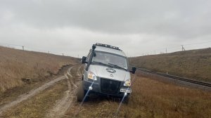 4,5 января Крым. Едем на побережье Азовского моря. Чуть не перевернули Соболя. Водопад Джур-Джур.