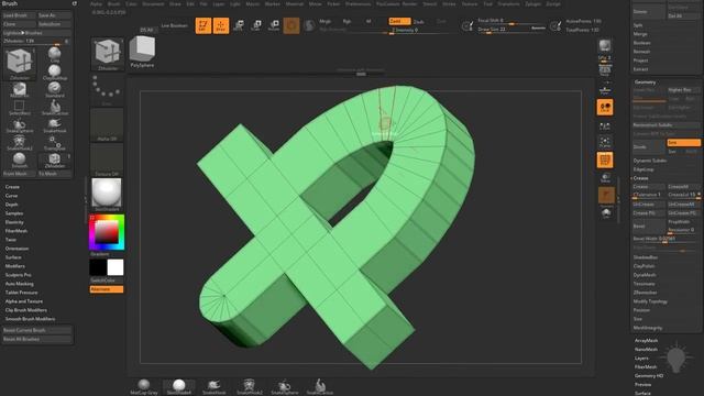 030 ZBrush 2018 Crease And Bevel Deformers