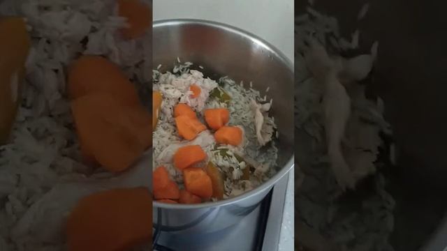 🍗🥕Carrots, pumpkin, rice, chicken 🍗🌾#satisfying #video #viral #trending ##shorts #asmr