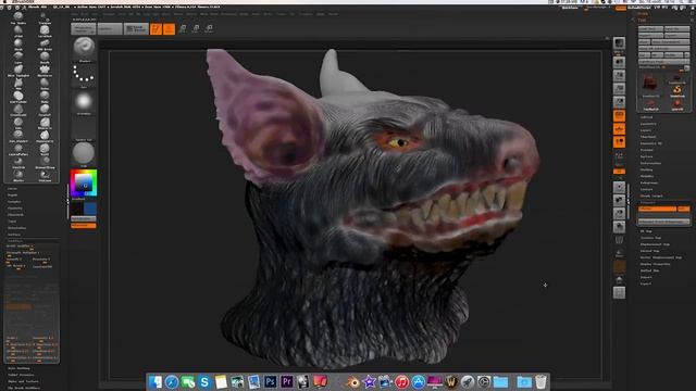 ZBrush текстурирование speed painting gargouille (720p)