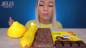 ASMR CHOCOLATE & YELLOW DESSERTS, ICE CREAM, CAKE, DONUTS, MUKBANG, 초콜릿 디저트 먹방