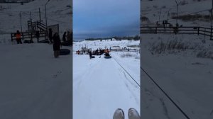 Огромная горка  На тубинках