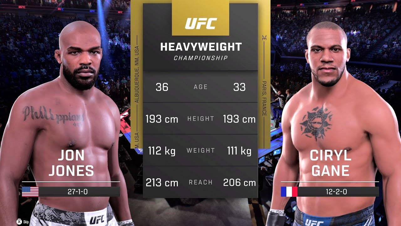 Джон Джонс против Сирил Гана Полный бой - UFC 5