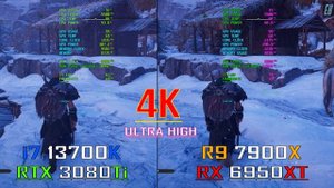RTX 3080Ti + INTEL i7 13700K vs RX 6950XT + RYZEN 9 7900X