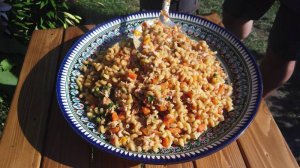 Супер рецепт! Макароны с курицей по-татарски в казане на костре.