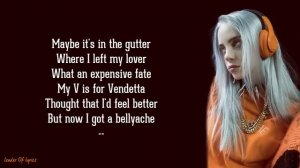 Billie Eilish - Bellyache (Lyrics)