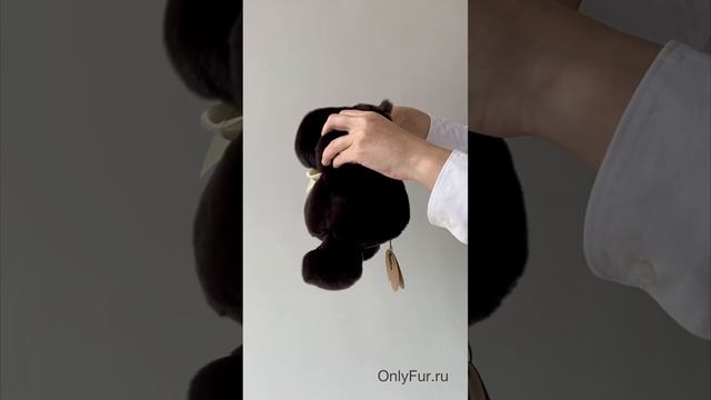 Бегемот Гиппо шоколад - игрушка из натурального меха.