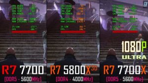 RYZEN 7 7700 vs RYZEN 7 5800X3D vs RYZEN 7 7700X // PC GAMES BENCHMARK TEST ||