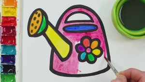 Лейка и овощи! Рисование и раскрашивание для детей и малышей