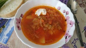 Борщ с куриными потрохами