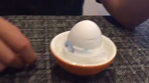 Crack an Egg with an Eierschalensollbruchstellenverursacher (German Eggshell Cracker)