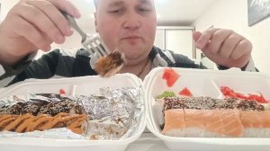 МУКБАНГ РОЛЛЫ / ОБЖОР РОЛЛЫ Темпура, Филадельфия / MUKBANG ASMR ROLLS