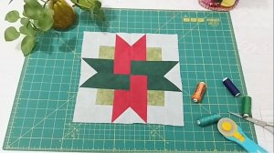 Простой лоскутный блок для одеяла для начинающих.