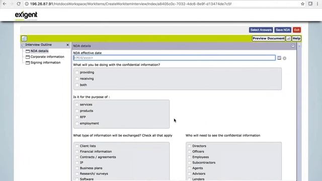 Generate Legal Documents with Exigent’s DocBuilder – Quick Demo