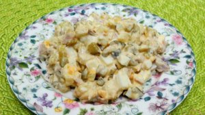 Картофельный салат с куриным мясом