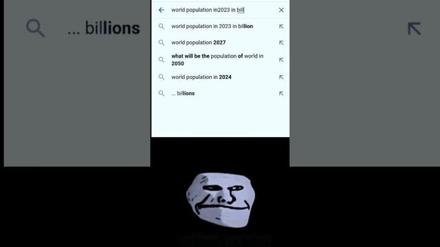 world population vs YouTube most viewed video 😈Troll face #worldpopulation#trollface #troll #short смотреть онлайн