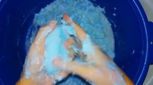 ASMR/3x speed/basin of soaked soap/squeezing sponge/таз размокшего мыла/выжимание губки