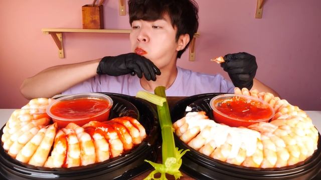 ENG SUB)Shrimp Cocktails Celery Eating Mukbang🦐Korean Seafood ASMR 후니 Hoony Eatingsound Realsound